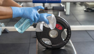 disinfect gym equipment | condo gym