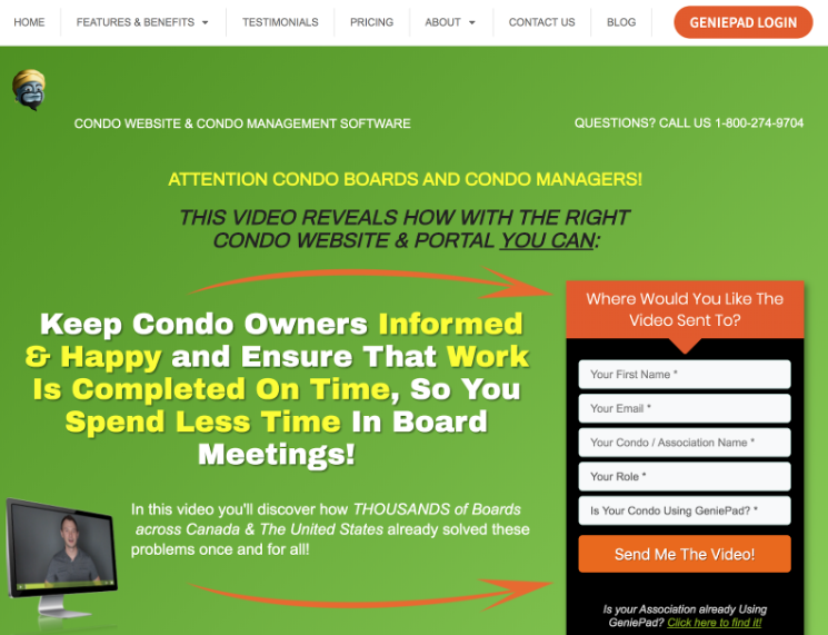 GeniePad website | 41 HOA software that you might not have heard about