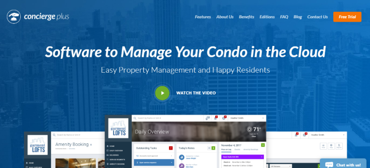 Concierge Plus website | The 41 best HOA software solutions