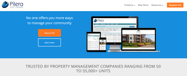 pilera website | 41 HOA software options for your community