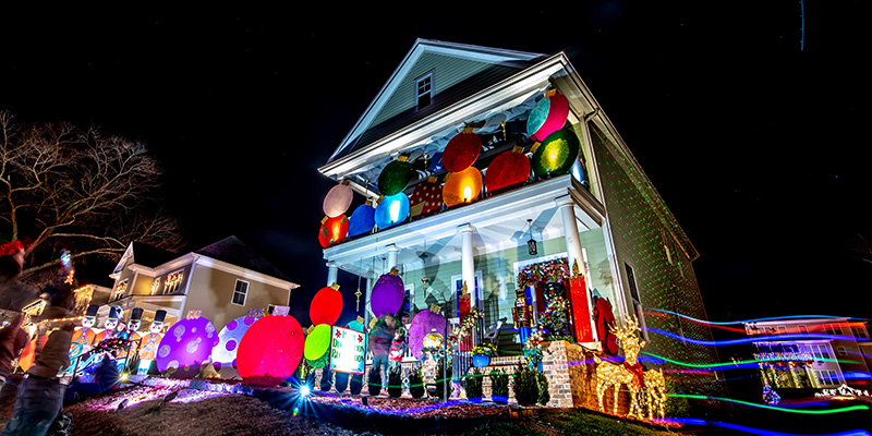 early Christmas display in HOA