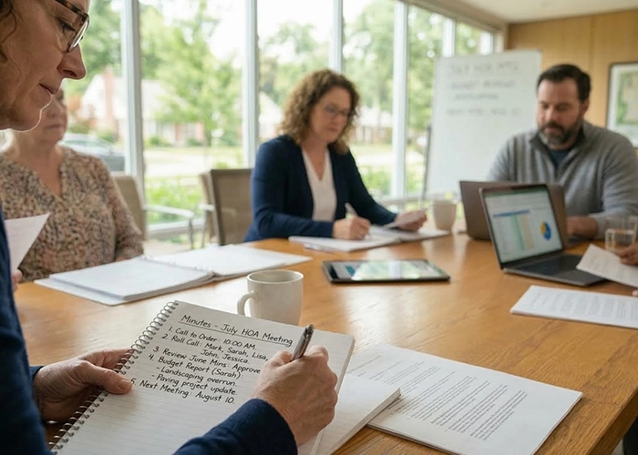 HOA meeting minutes requirements