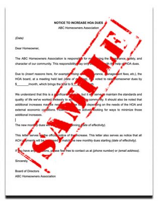 HOA Dues Increase Letter | HOA Management.com