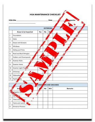 HOA Maintenance Checklist