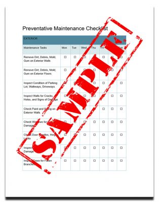 Property Maintenance Checklist Template