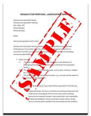RFP for Landscaping HOA Management com RFP for Landscaping HOA Management com