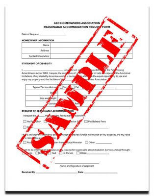 Reasonable Accommodation / Modification Request Form Template